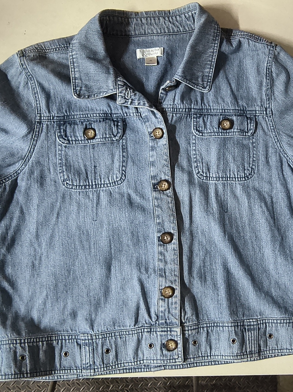 Christopher & Banks Lightweight Blue Denim Jean Jacket